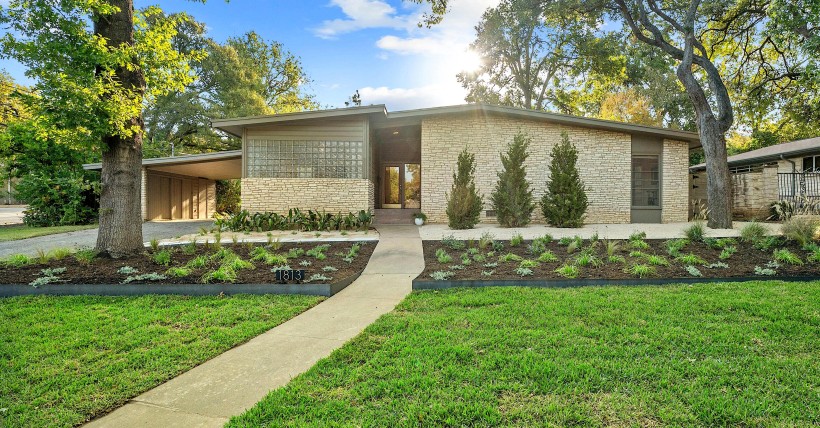 Mid-century modern home for sale in Central Austin